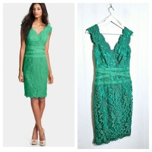 Tadashi Shoji Green Lace Dress